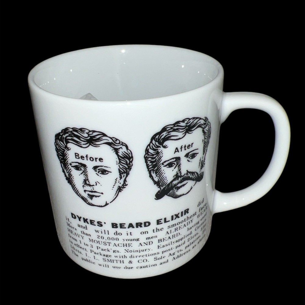 Vintage Graphic Dyke's Beard Elixir Mustache Guard Mug